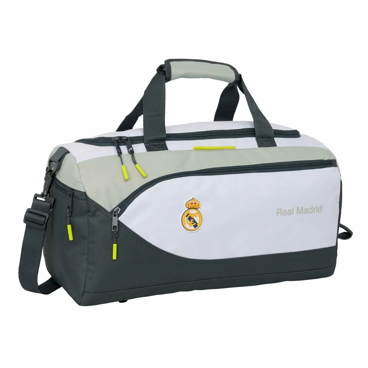 Bolsa de Deporte Real Madrid C.F. Blanco Negro 50 x 25 x 25 cm