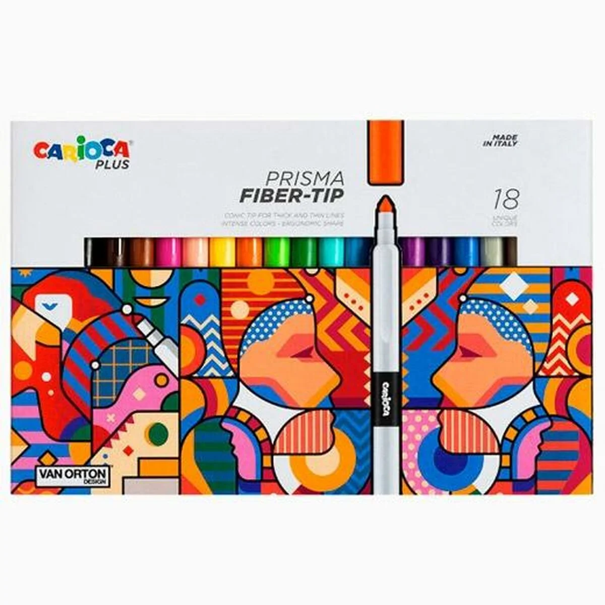 Set de Rotuladores Carioca Prisma Multicolor 18 Piezas (6 Unidades)