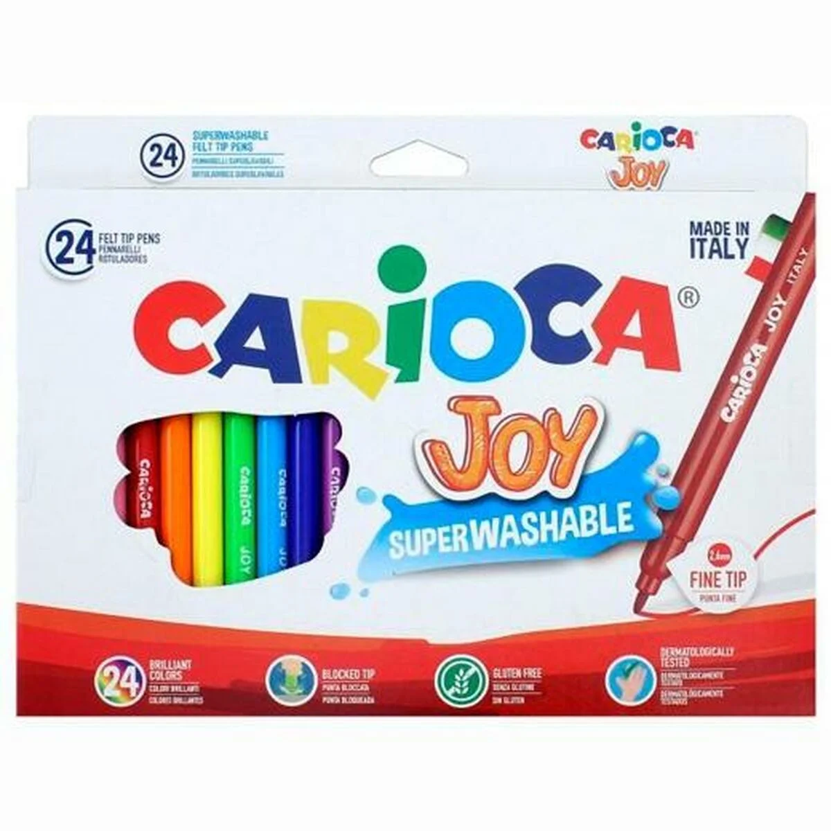 Set de Rotuladores Carioca JOY Multicolor 24 Piezas (24 Unidades)