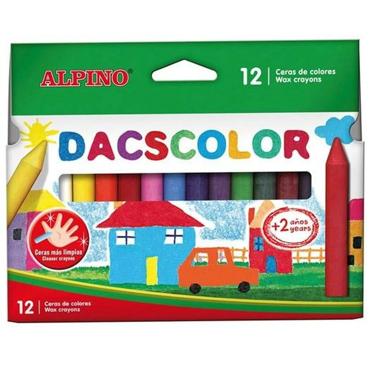 Ceras de colores Alpino Dacscolor Multicolor 12 Piezas (60 unidades)