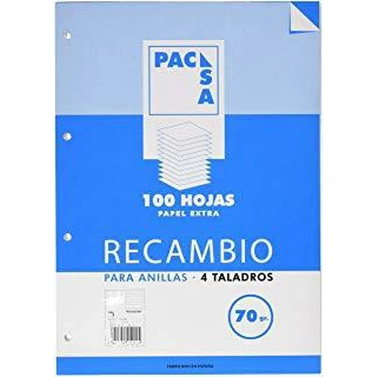Papel Pacsa A5 100 Hojas Recambio (50 Unidades)