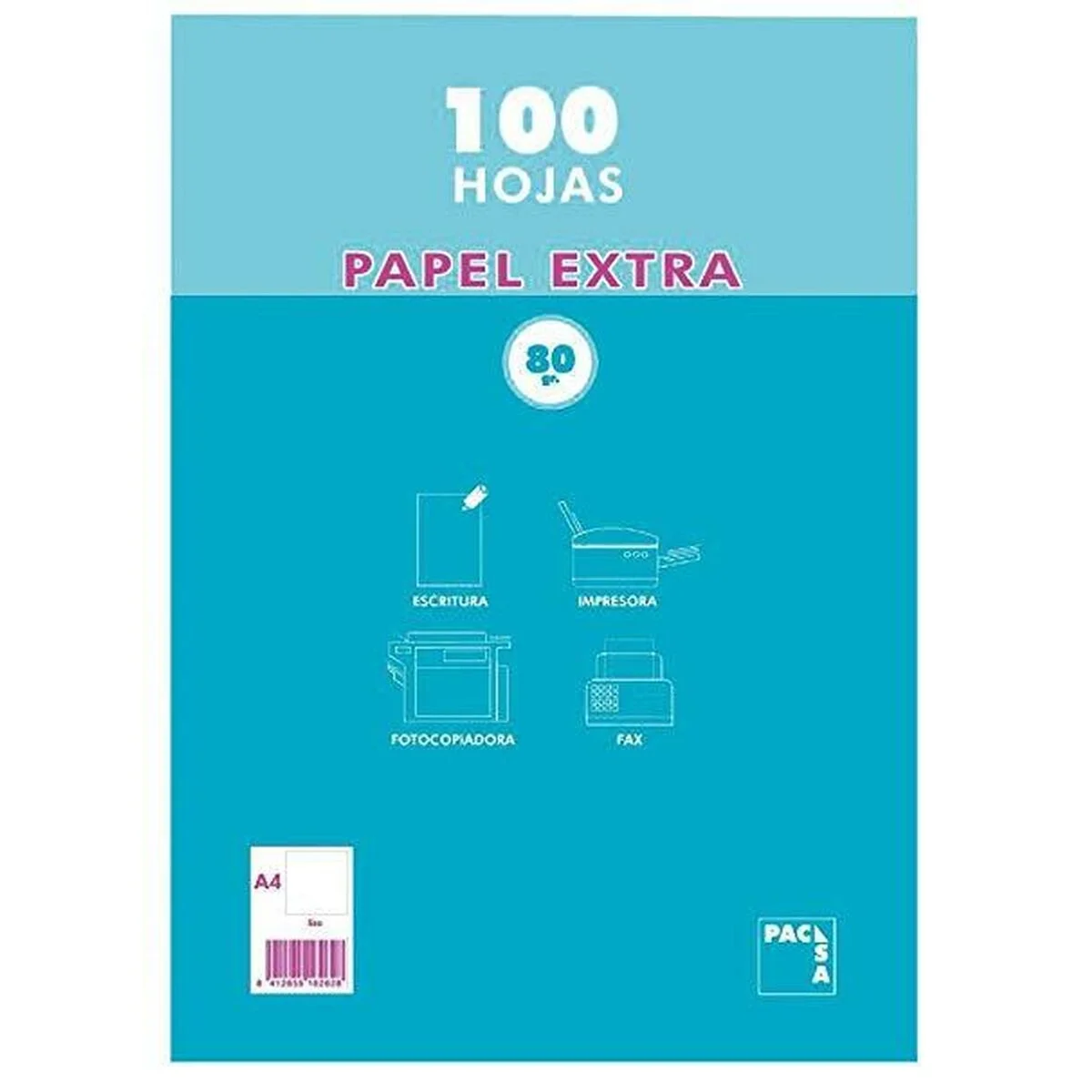 Papel Pacsa EXTRA Blanco A4 100 Hojas (25 Unidades)