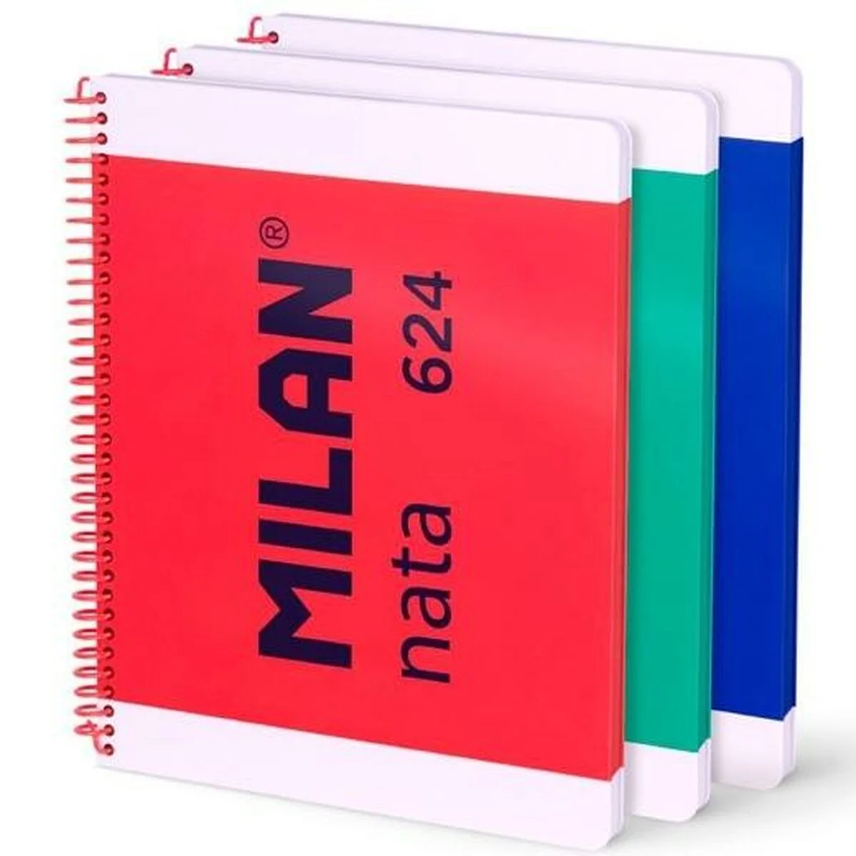 Set de Cuadernos Milan Multicolor A4 80 Hojas 3 Piezas (4 Unidades)