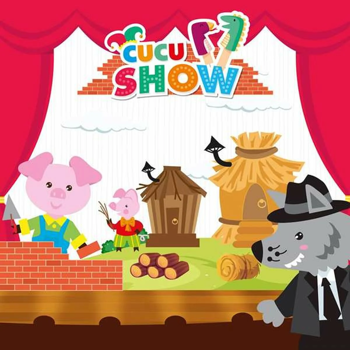 Marioneta de Peluche 3 Little Pigs