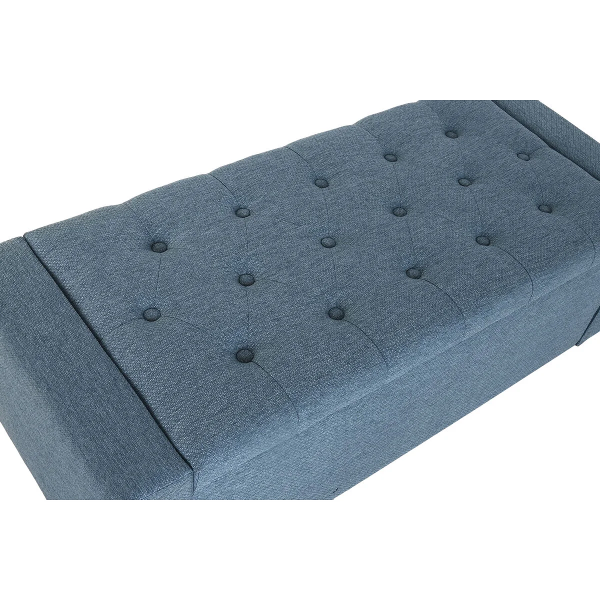 Banqueta Home ESPRIT Azul Poliéster Madera 120 X 50 X 42 CM