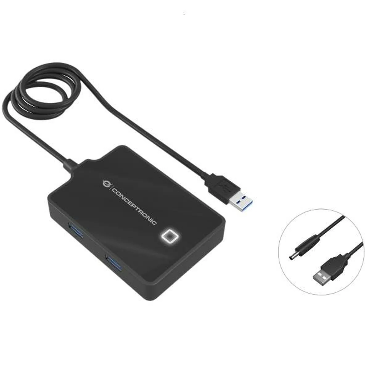 Hub USB Conceptronic 110517107101 Negro 90 cm (1 unidad)