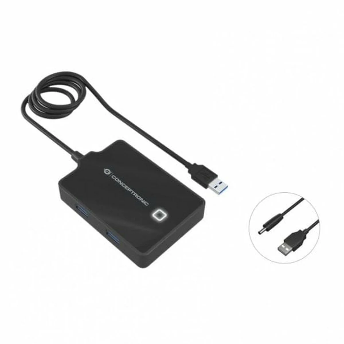 Hub USB Conceptronic 110517107101 Negro 90 cm (1 unidad)