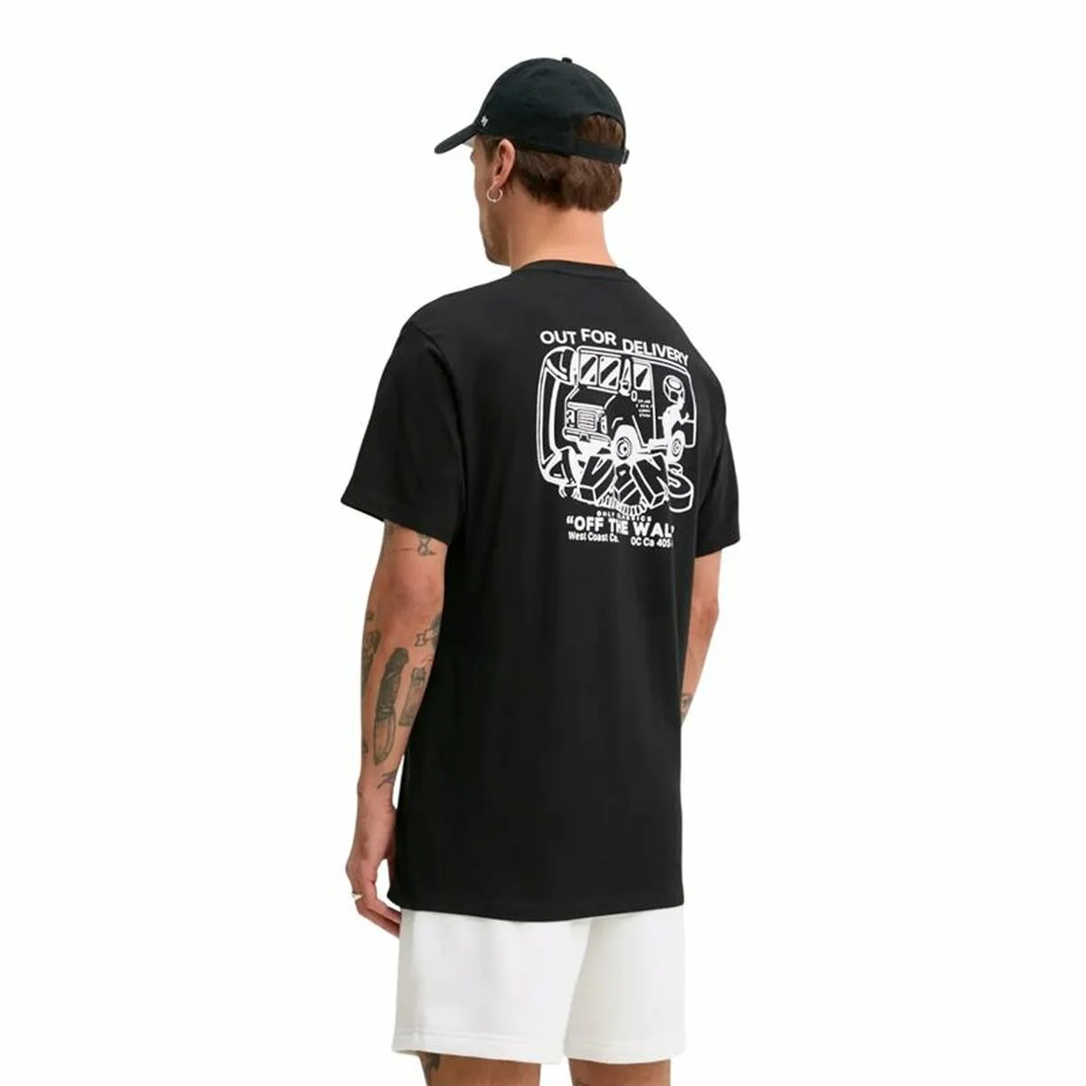 Camiseta de Manga Corta Hombre Vans Next Stop Ss Negro (M)