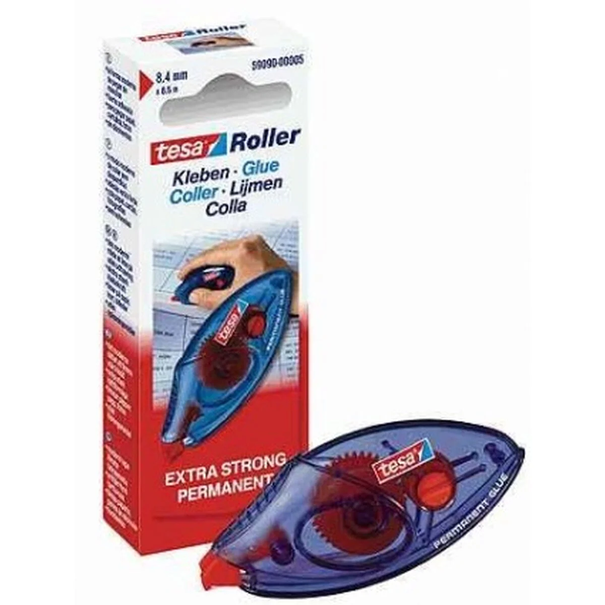 Glue TESA 59090-00005-03 Blue Transparent Colourless Plastic Eraser