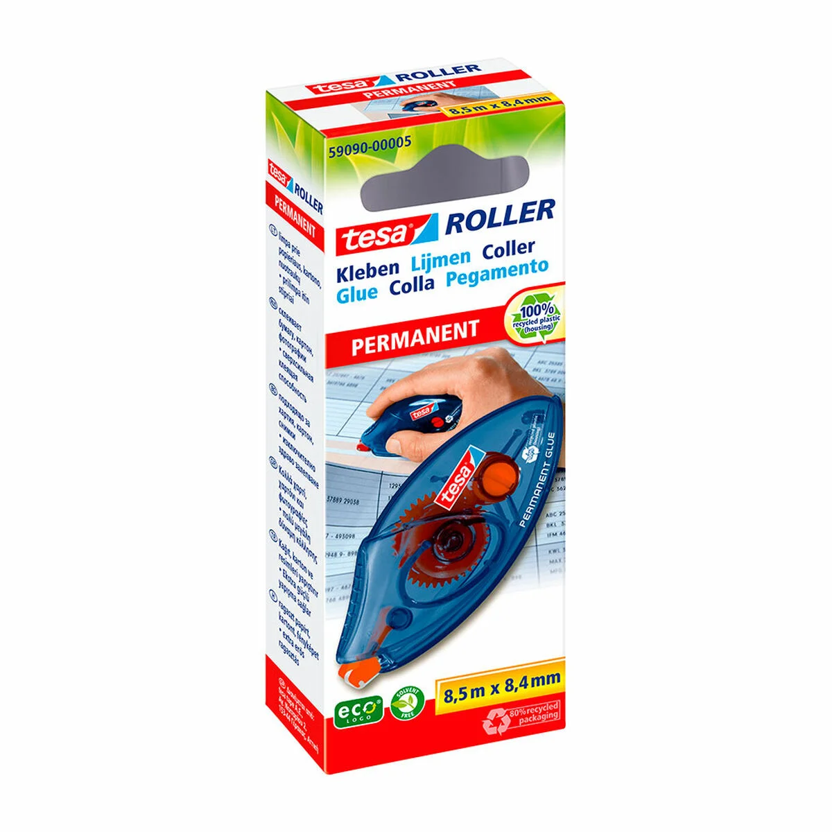 Glue TESA 59090-00005-03 Blue Transparent Colourless Plastic Eraser