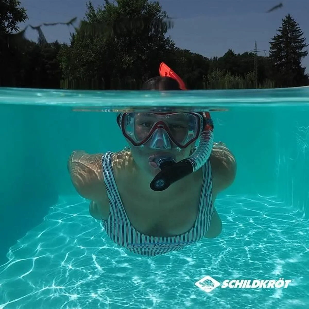 Gafas de Buceo con Tubo Schildkröt Rojo Gris Talla única