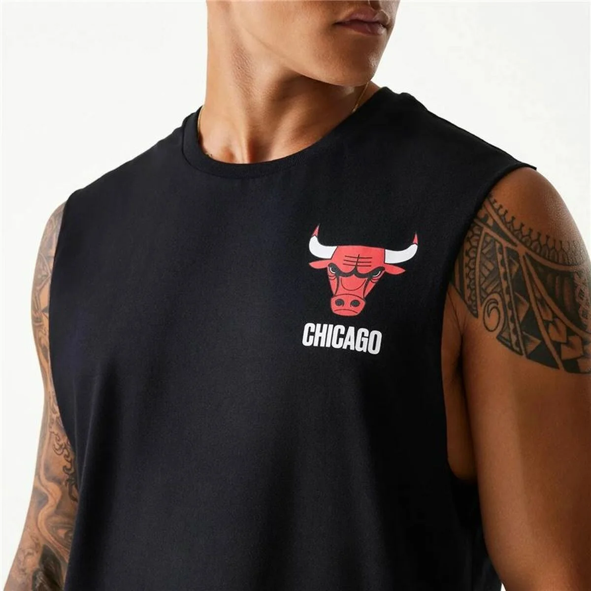 Camiseta de Tirantes Hombre New Era  Chicago Bulls  Negro