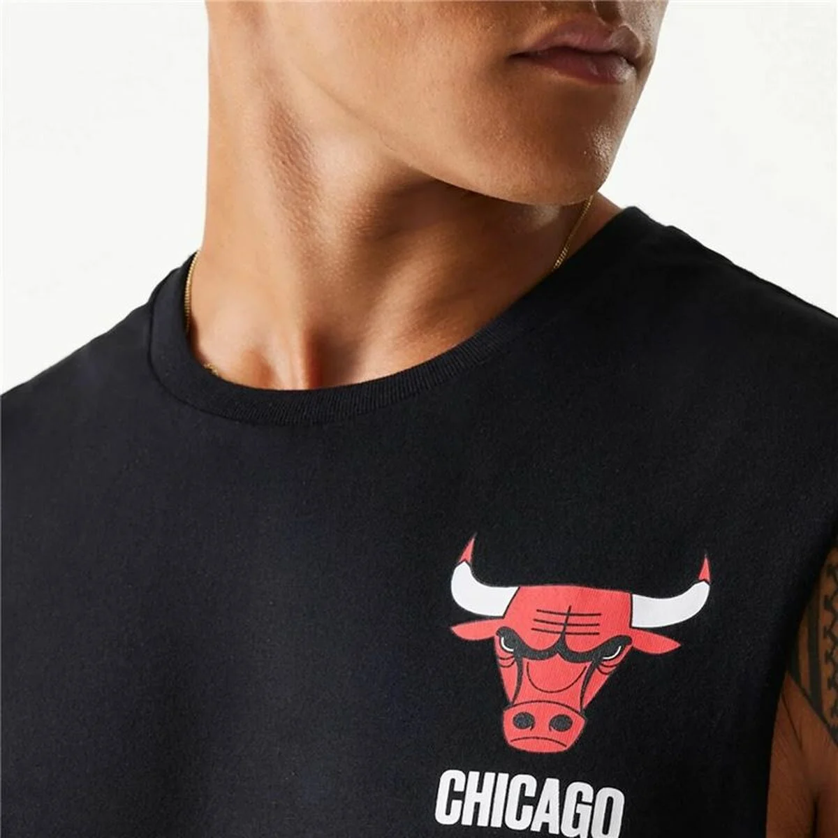 Camiseta de Tirantes Hombre New Era  Chicago Bulls  Negro