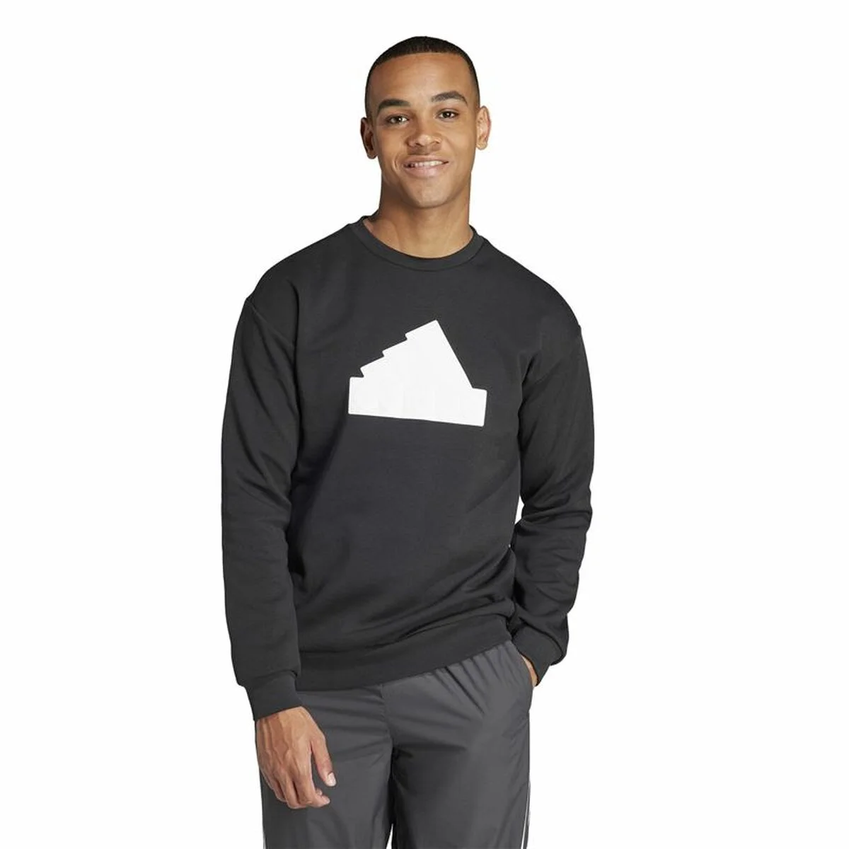 Sudadera sin Capucha Hombre Adidas Fi Bos Crw Negro XXL