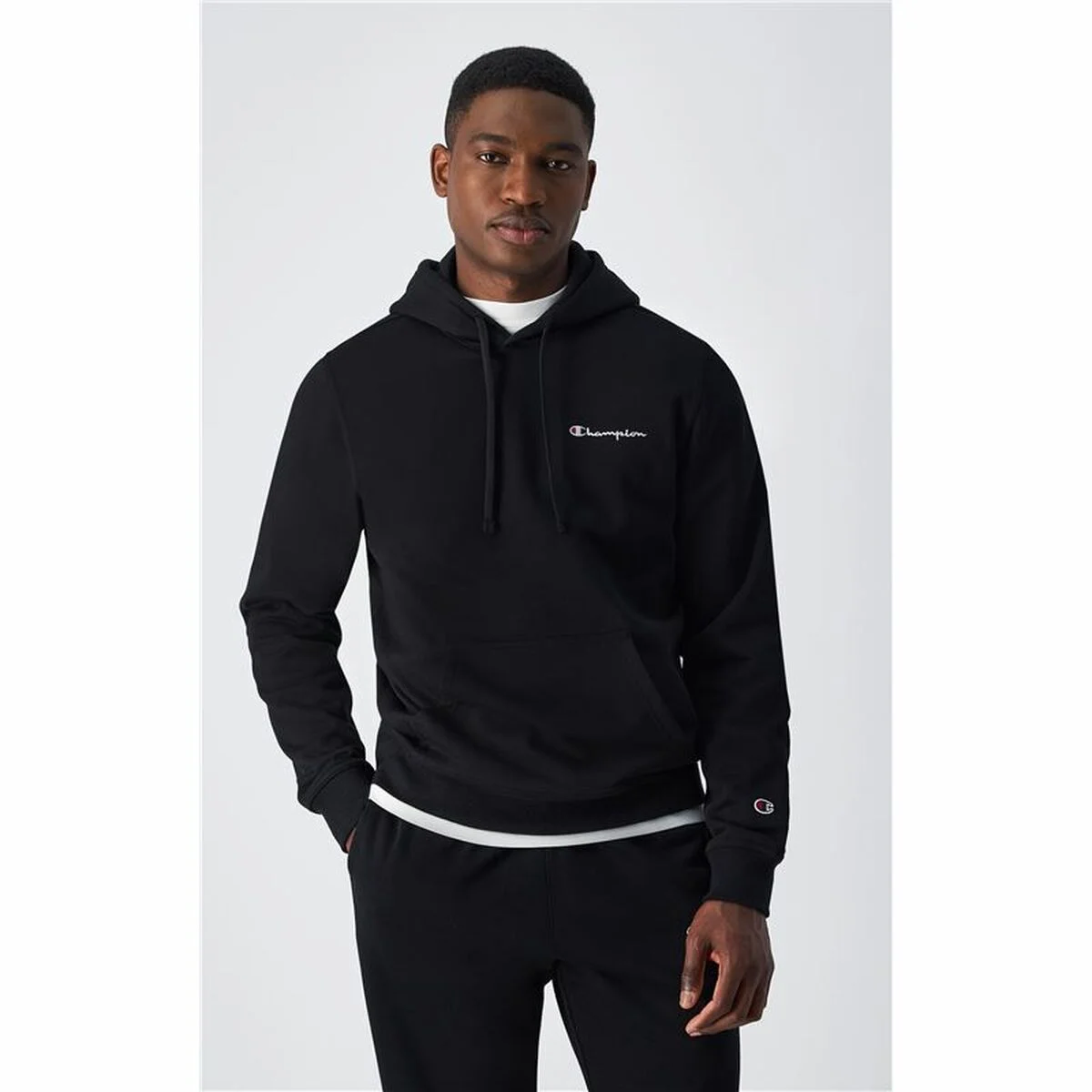 Sudadera con Capucha Hombre Champion Hooded Sweatshirt Negro L