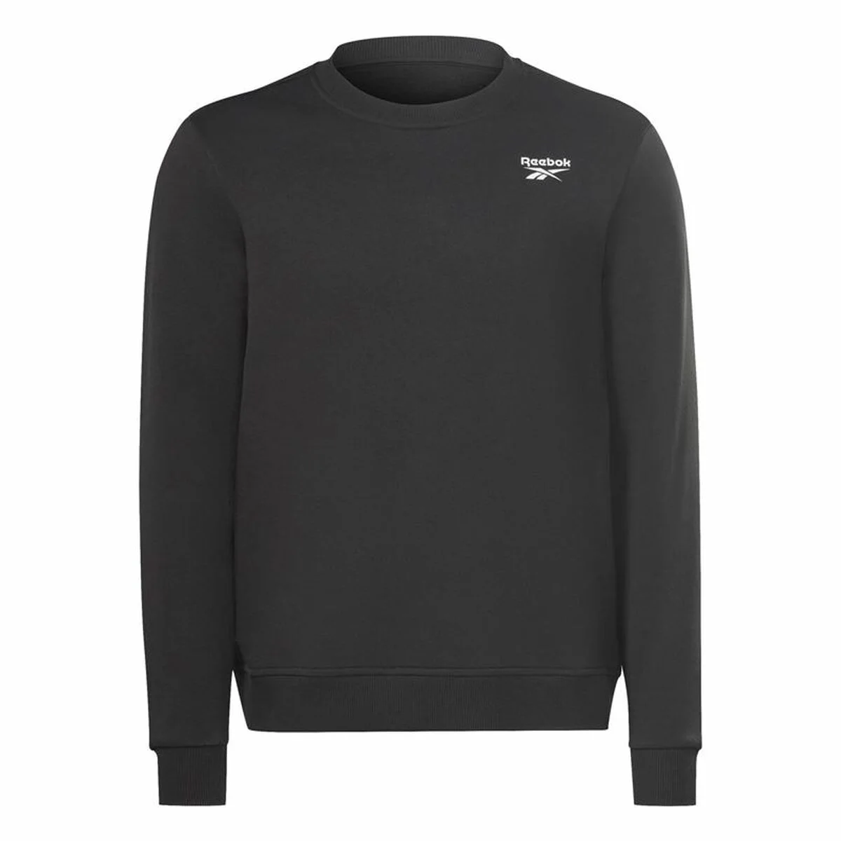 Sudadera sin Capucha Hombre Reebok Identity Left Chest Logo Crew Negro M