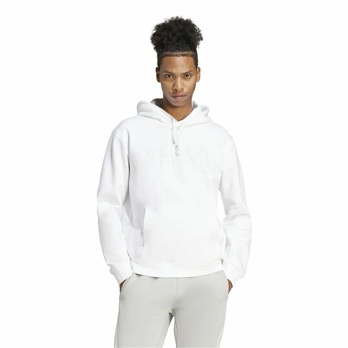 Sudadera con Capucha Hombre Adidas All Szn G Hdy Blanco L