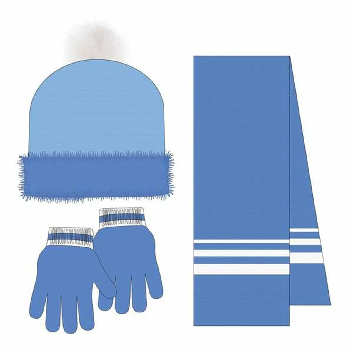 Gorro y Guantes Frozen Azul