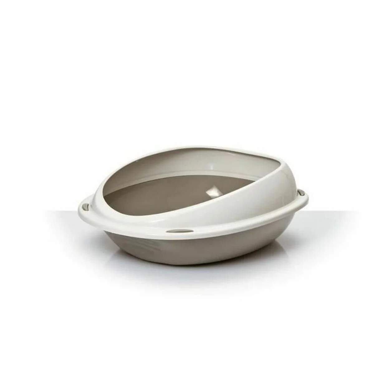 Arenero para Gatos Aimé 45 x 36 x 15,5 cm Beige Taupé Plástico