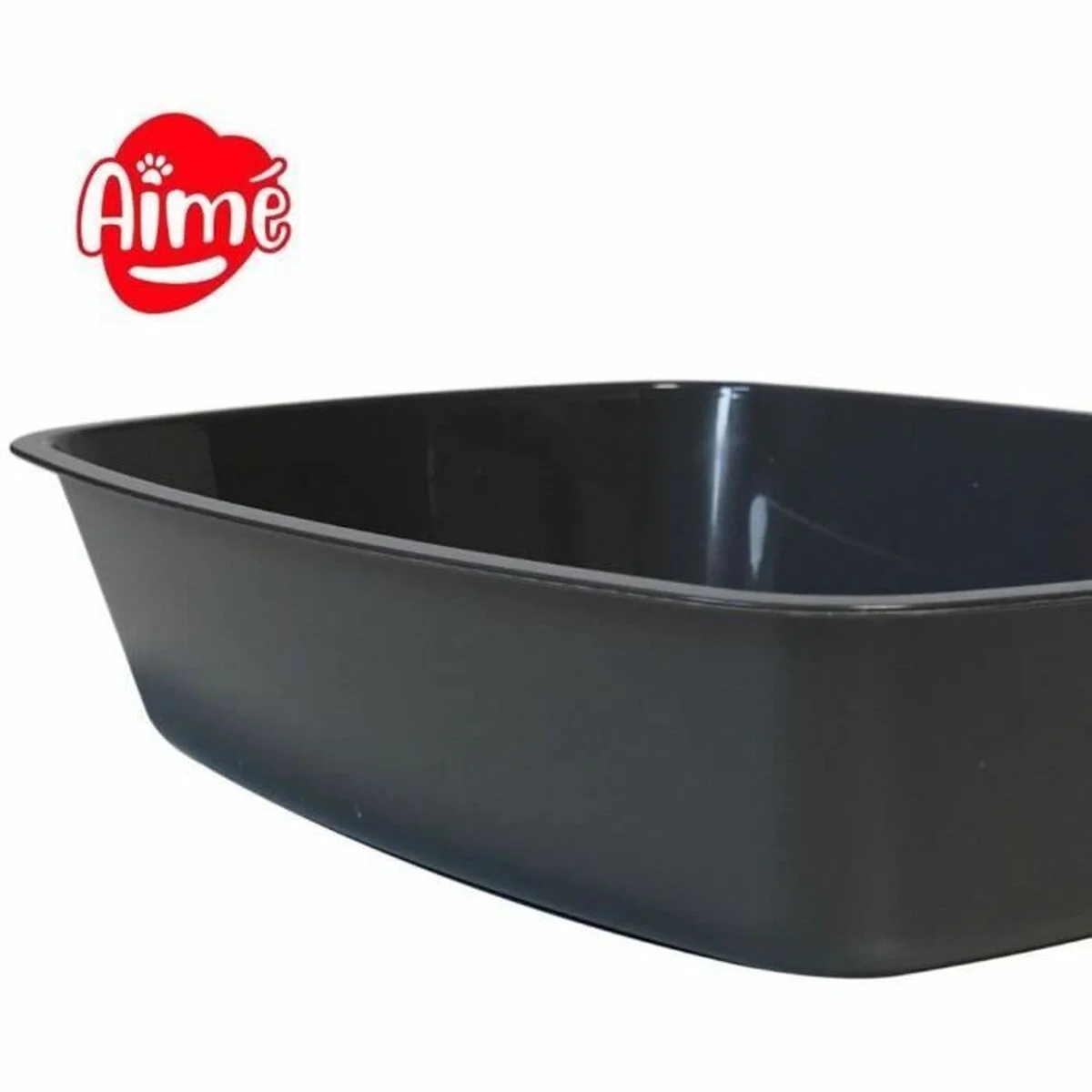 Arenero para Gatos Aimé Negro 43 x 31 x 10 cm Plástico