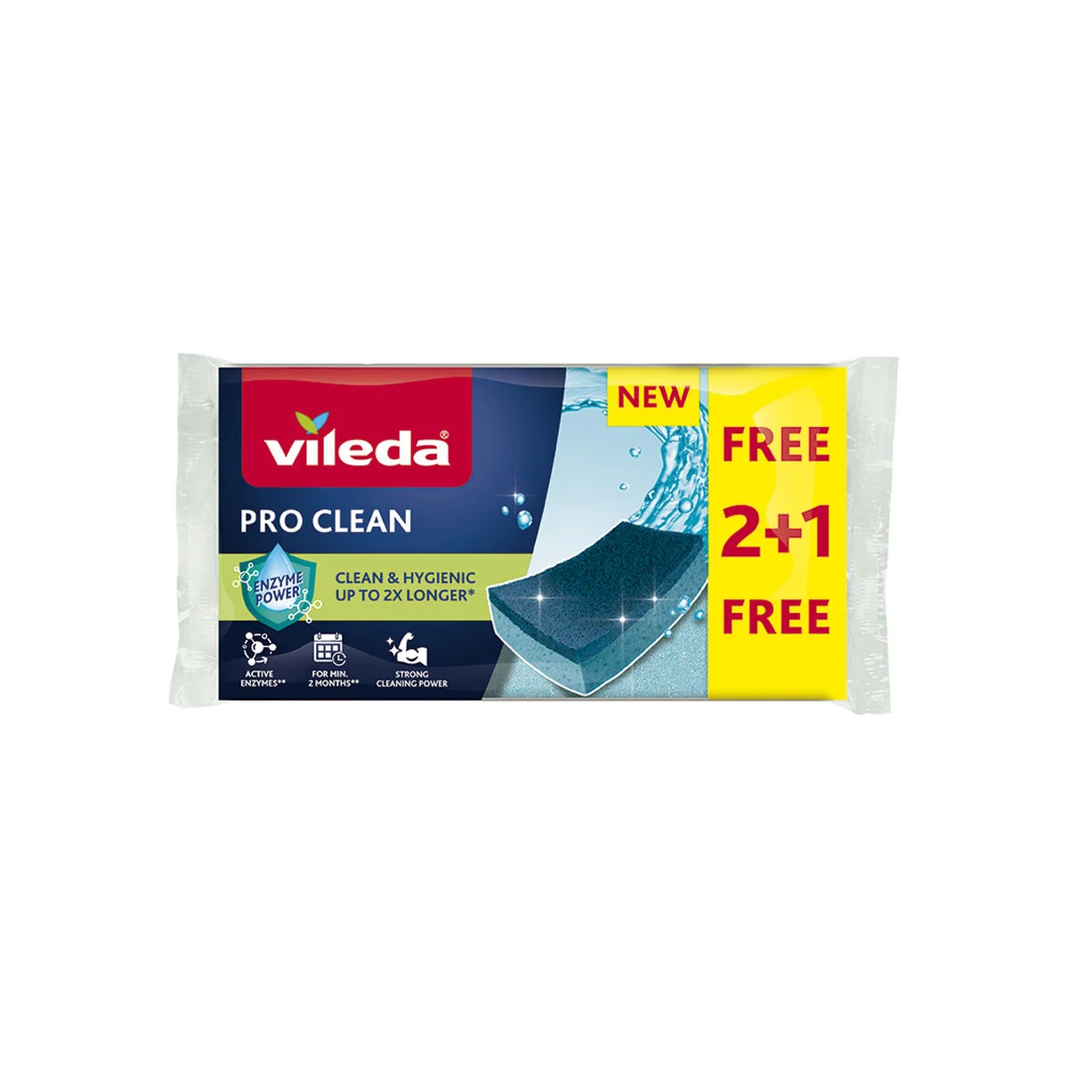 Estropajo Vileda fce pro clean 2+1 Azul Espuma (3 Piezas)
