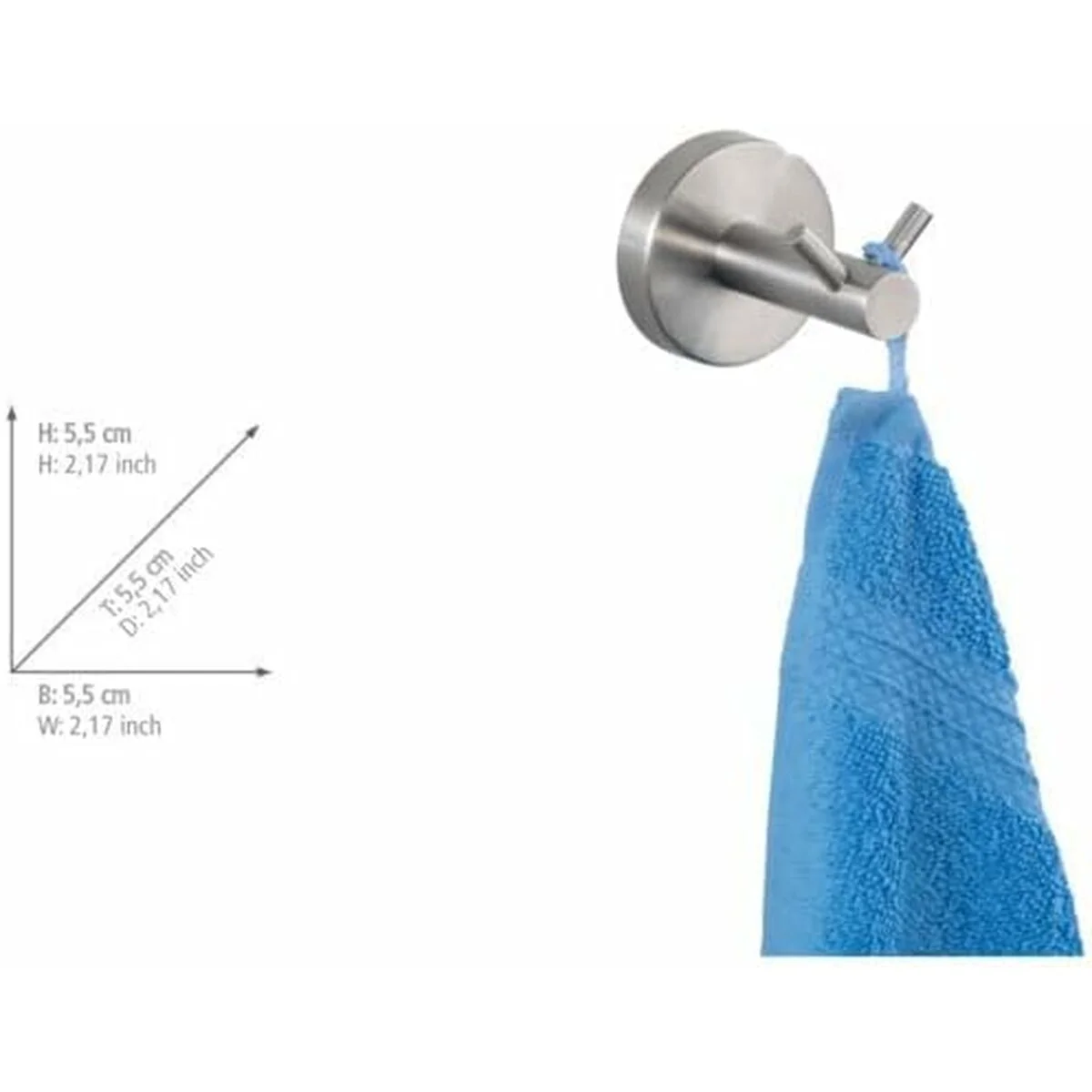 Hanger Wenko Stainless steel 5,5 x 5,5 x 5,5 cm Silver (1 Unit)