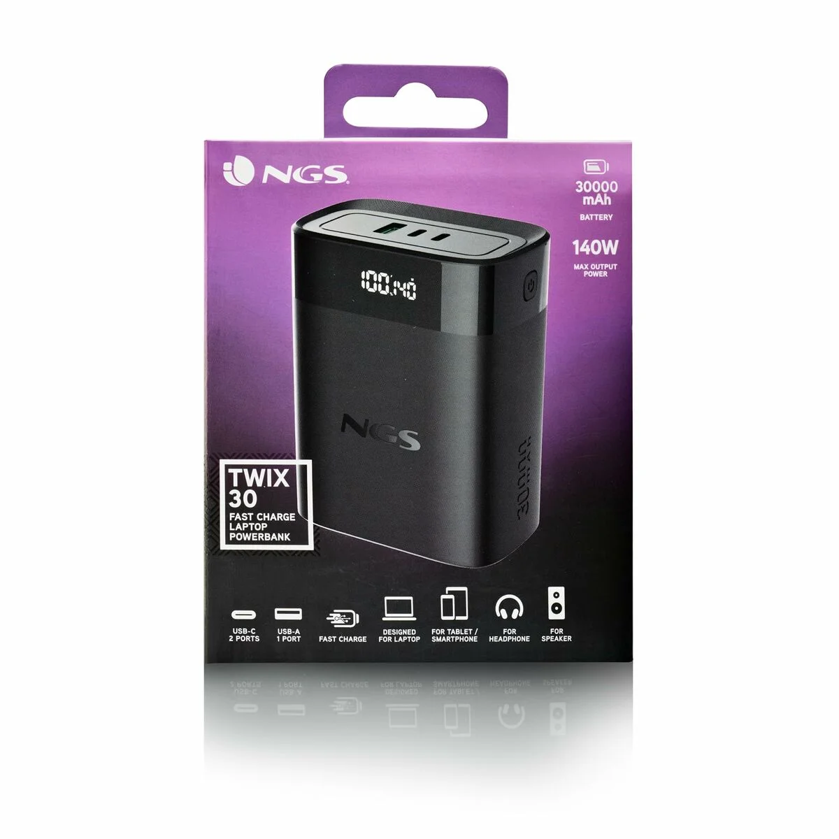 Powerbank NGS TWIX30 Negro 30000 mAh