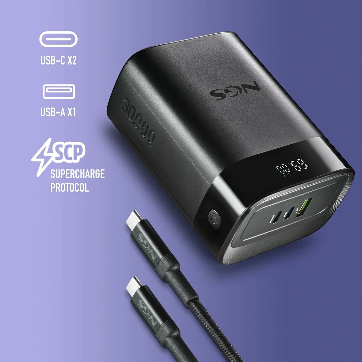 Powerbank NGS TWIX30 Negro 30000 mAh