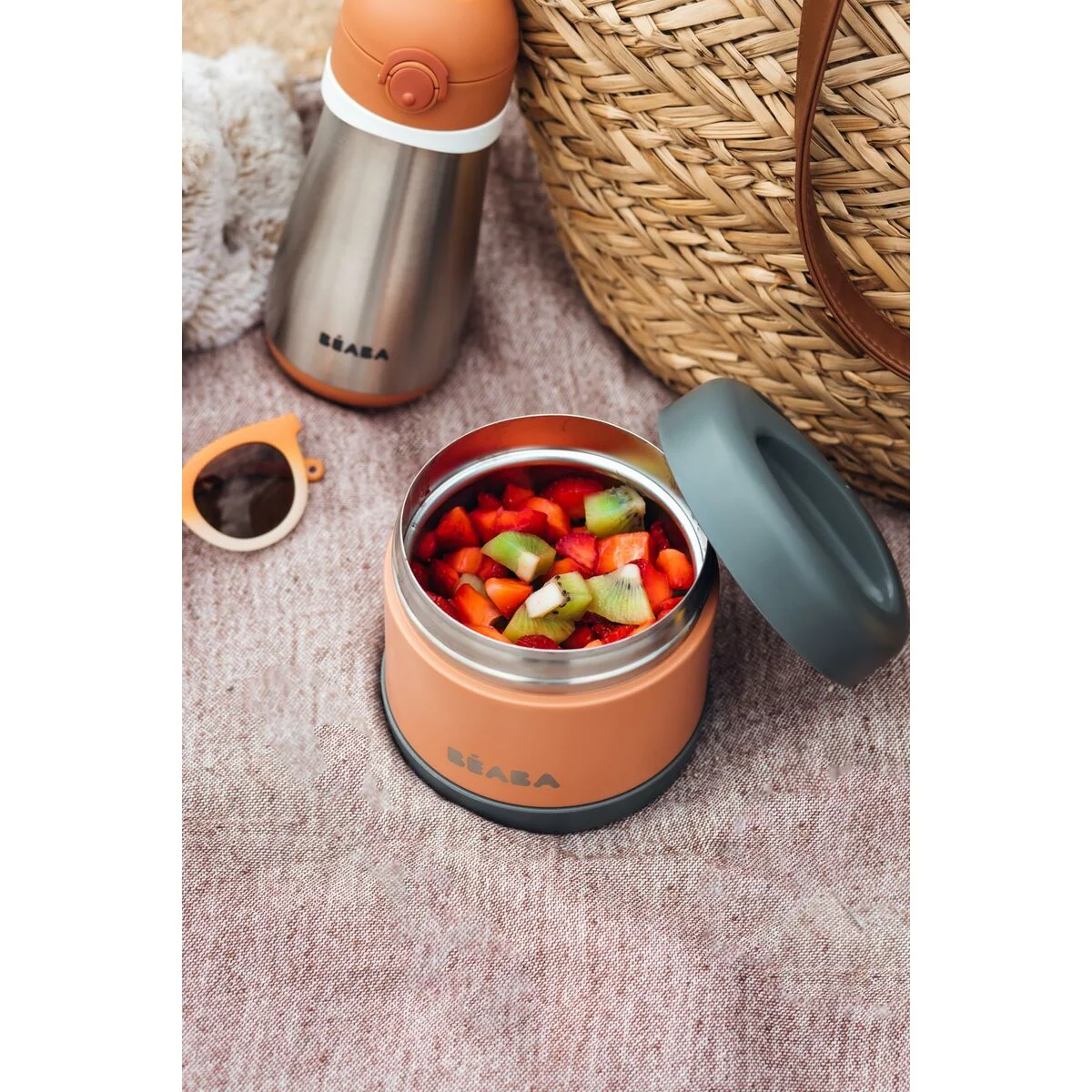 Termo para Bebé Béaba Naranja Acero Inoxidable 500 ml
