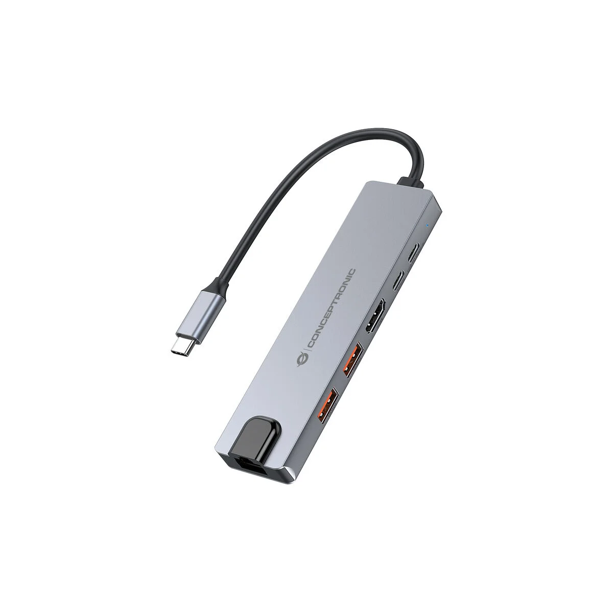 Hub USB Conceptronic 6 en 1 USB 3.2 Gen 2 Gris