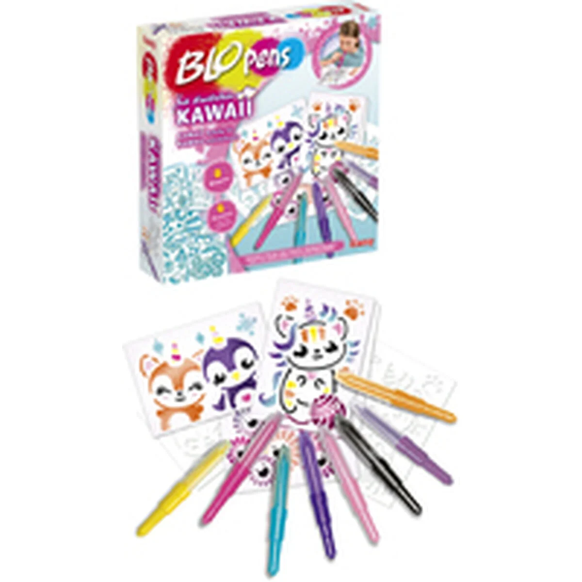 Caja de Actividades para Colorear Lansay BLOPENS KAWAII Multicolor