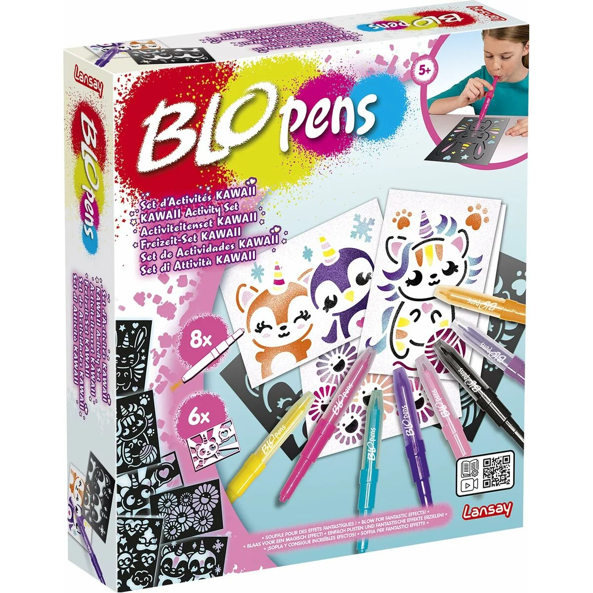 Caja de Actividades para Colorear Lansay BLOPENS KAWAII Multicolor