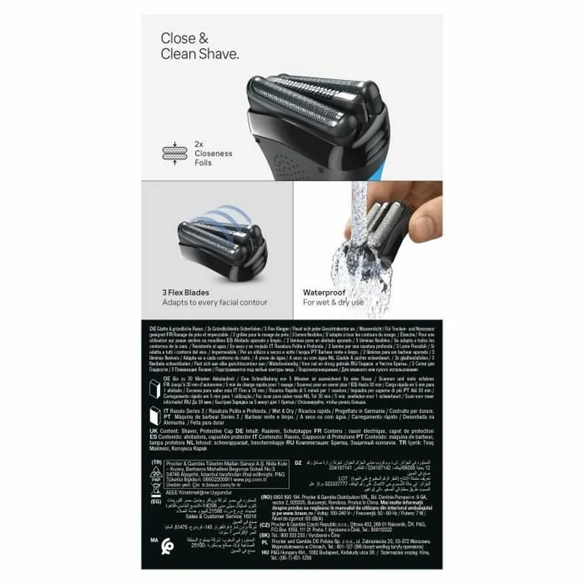 Afeitadora eléctrica Braun Series 3