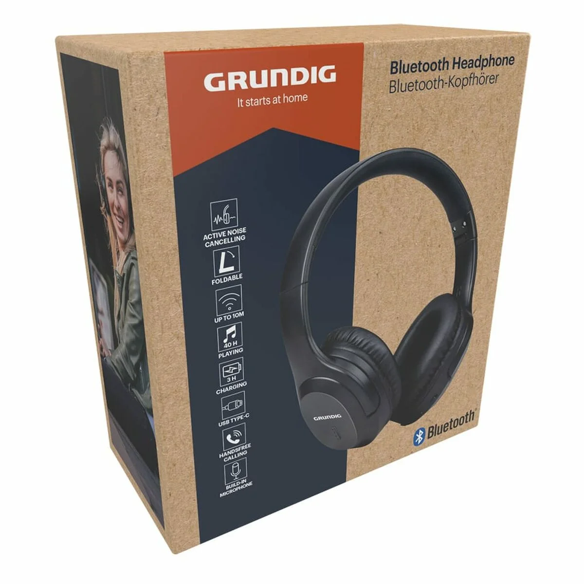 Auriculares de Diadema Plegables con Bluetooth Grundig