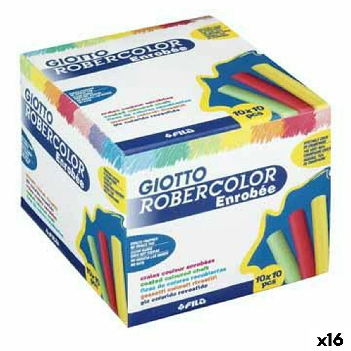 Tizas Giotto ROBERCOLOR Multicolor (100 Piezas) (16 Unidades)