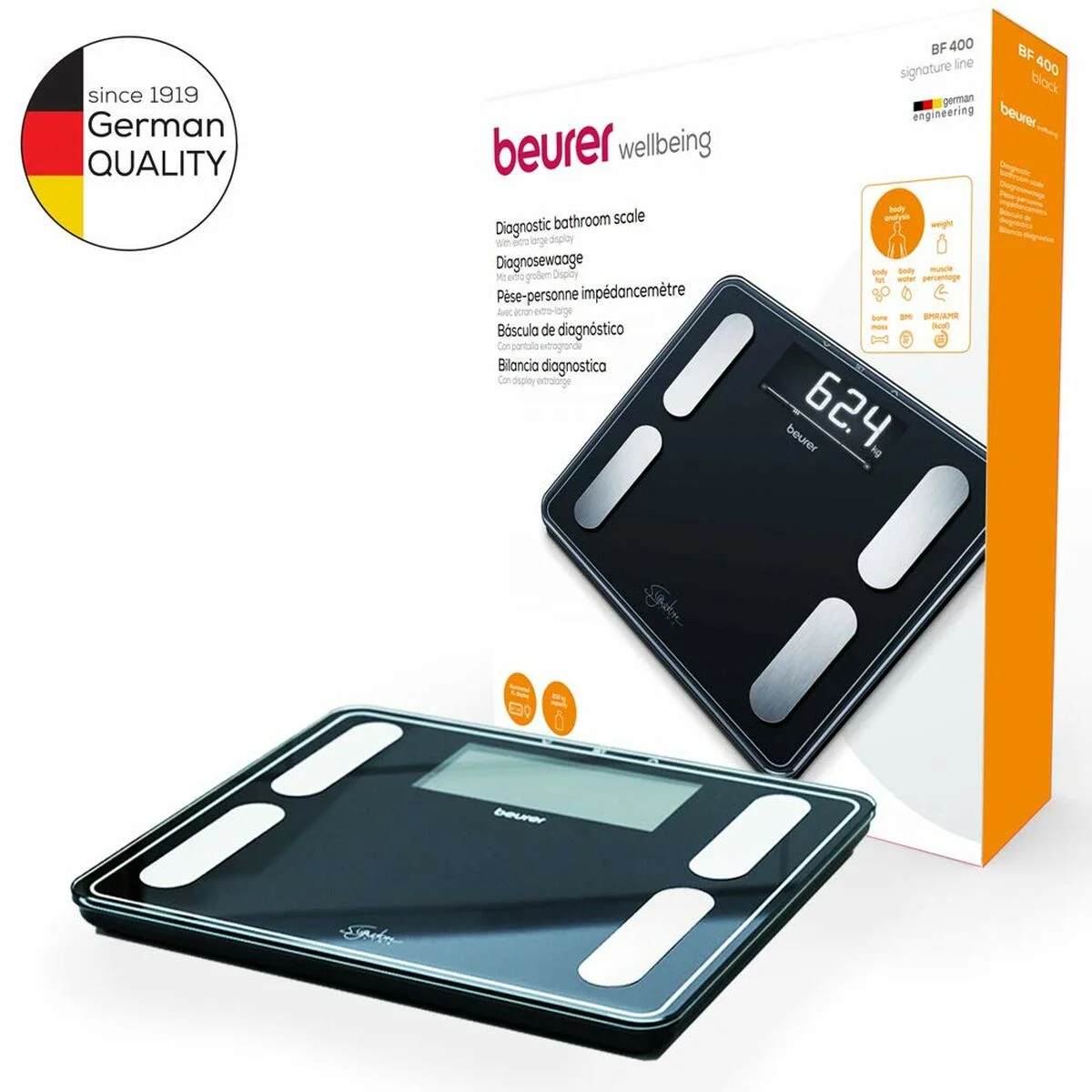 Báscula Digital de Baño Beurer BF400 NEGRO