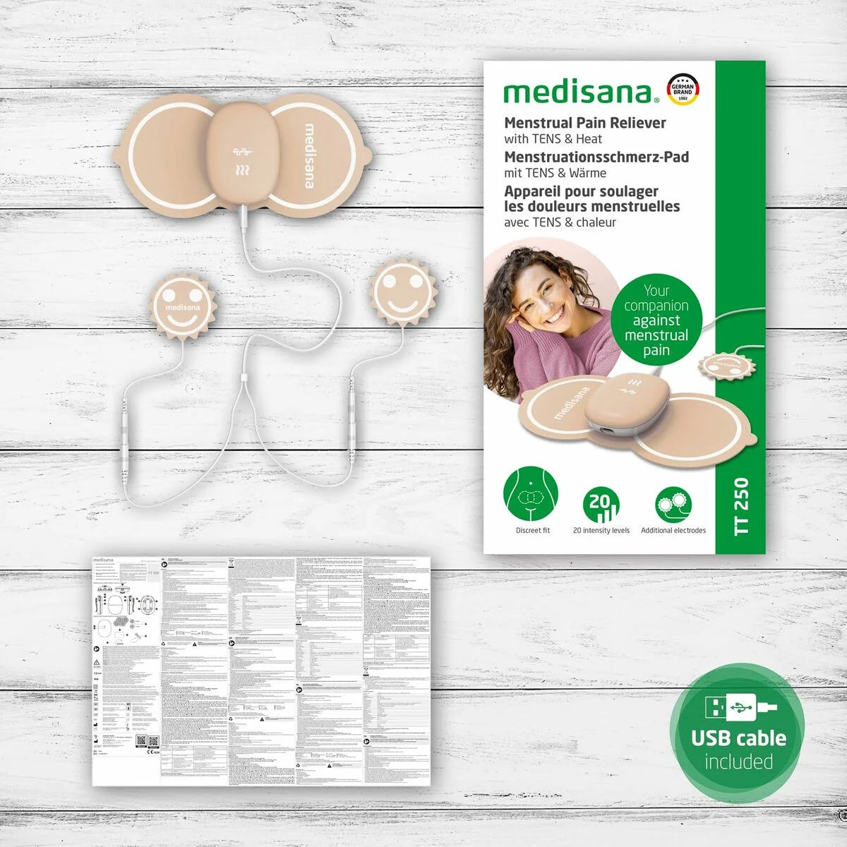 Masajeador Menstrual Relajante Recargable Medisana TT 250 Beige