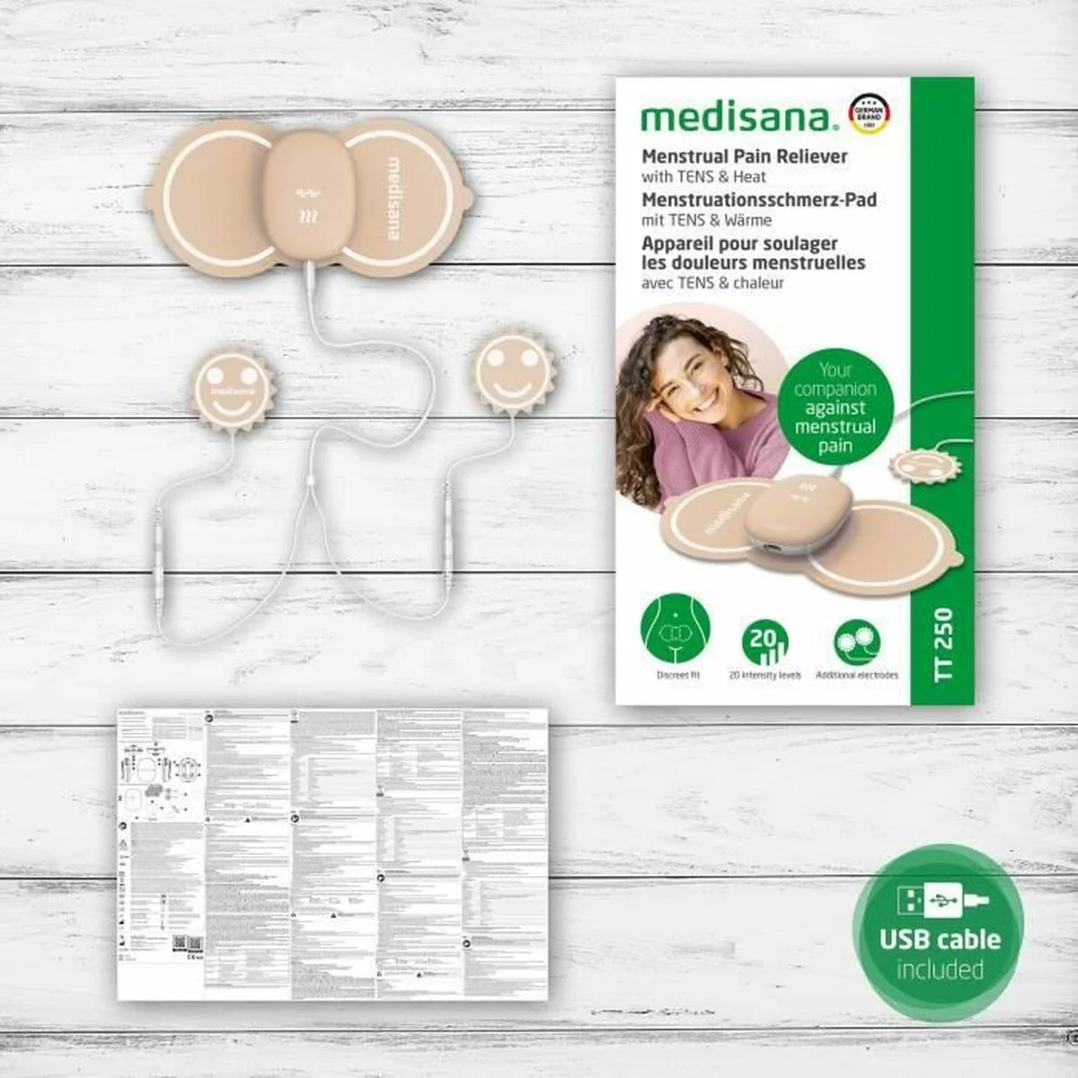 Masajeador Menstrual Relajante Recargable Medisana TT 250 Beige