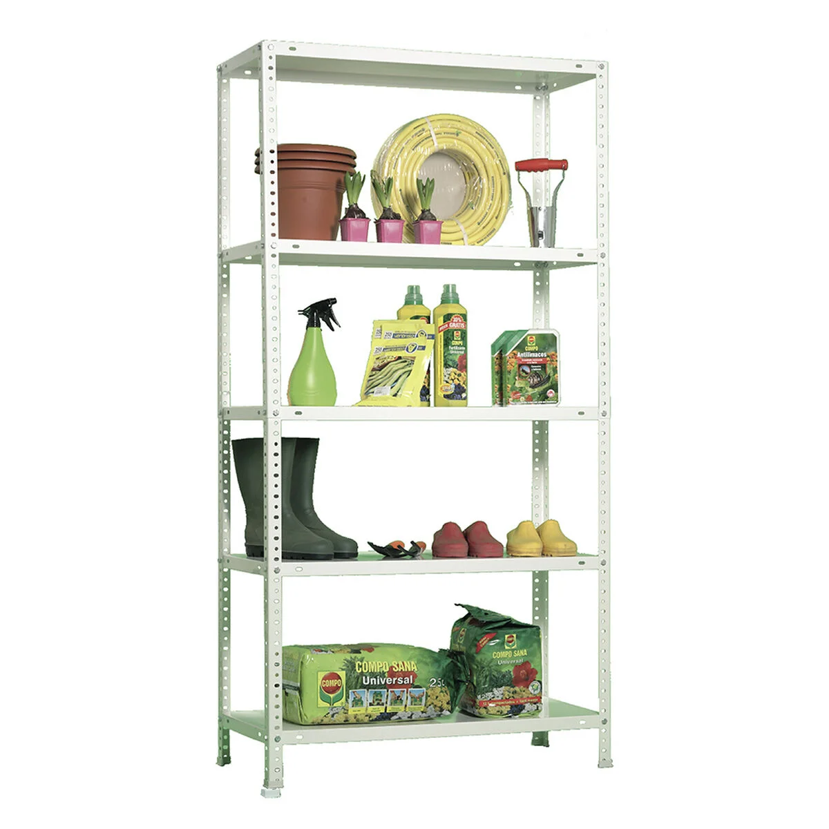 Estantería Simon Rack Comfort Plus 5/400 Blanco 200 x 100 x 40 cm Metal 5 Estantes 100 kg