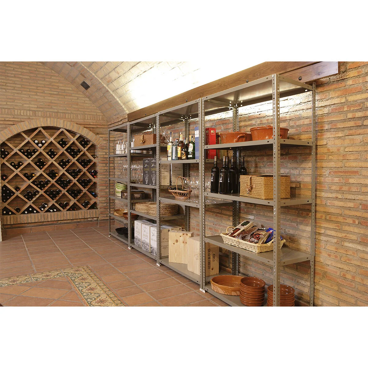 Estantería Simon Rack Comfort Plus 5/400 Blanco 200 x 100 x 40 cm Metal 5 Estantes 100 kg