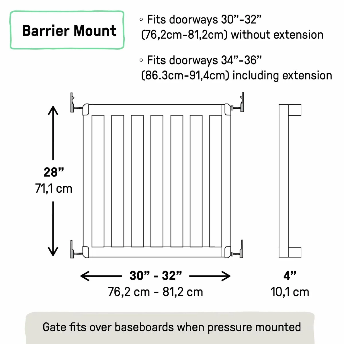 Barrera de seguridad Ingenuity Marrón 76-91 cm