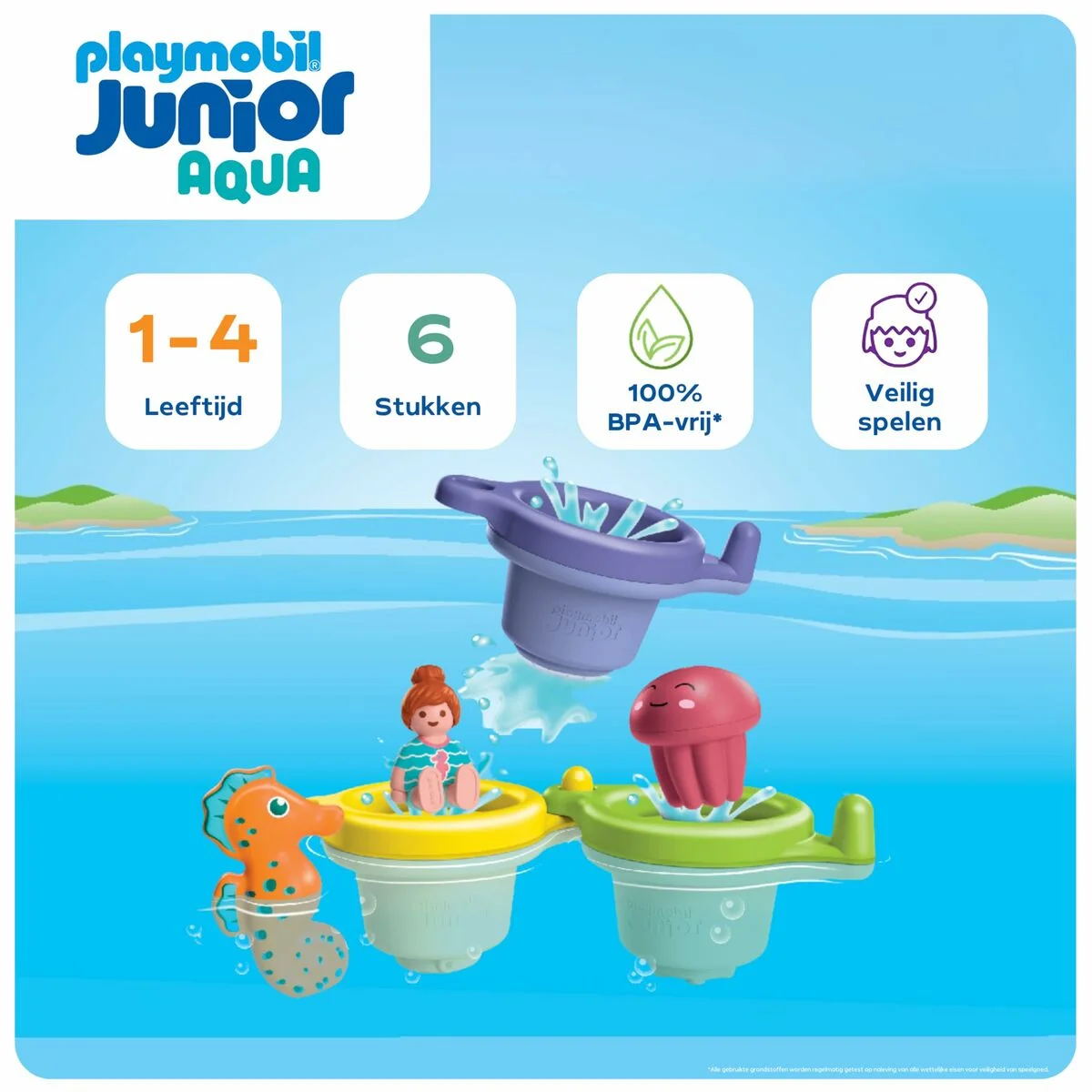 Playset Playmobil Junior Water 71776 6 Piezas