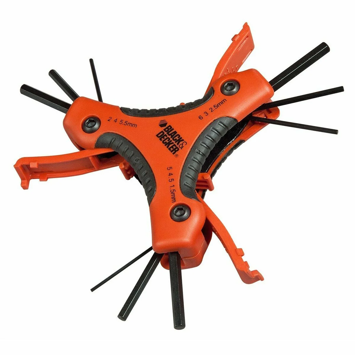 Llaves hexagonales plegables Black & Decker bdht0-71628 1,5-2-2,5-3-4-4,5-5-5,5-6 mm