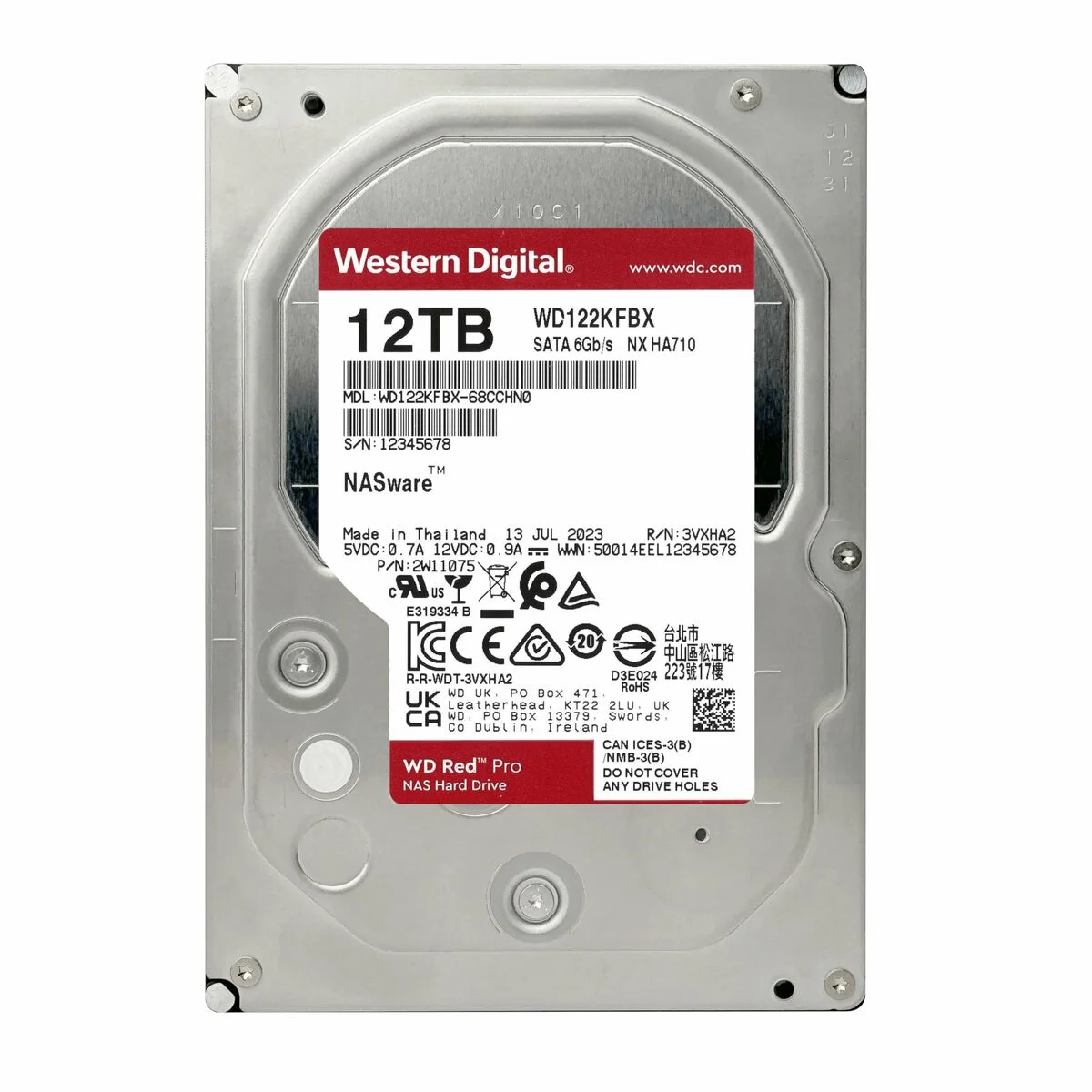 Disco Duro Western Digital WD122KFBX 3,5" 12 TB