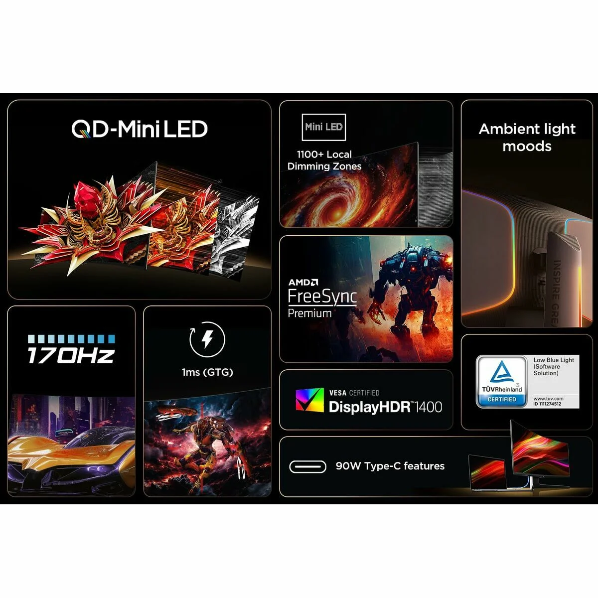 Monitor TCL 34R83Q LCD 37"