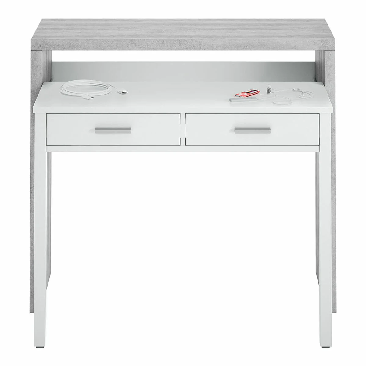 Desk Forés White 98,5 X 36 X 87,5 CM Metal MDF