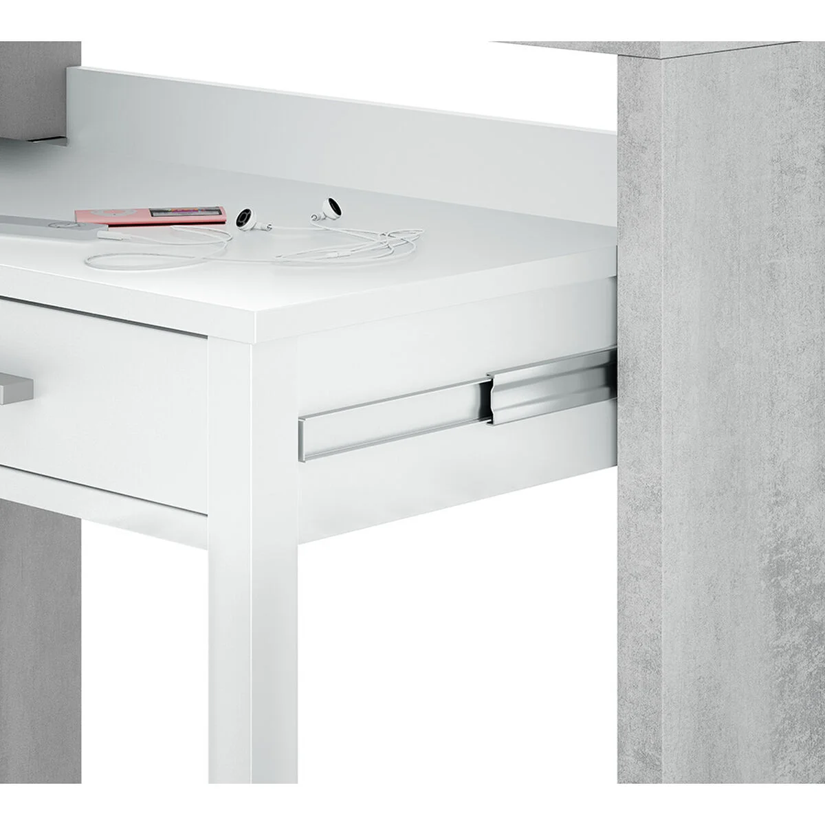 Desk Forés White 98,5 X 36 X 87,5 CM Metal MDF