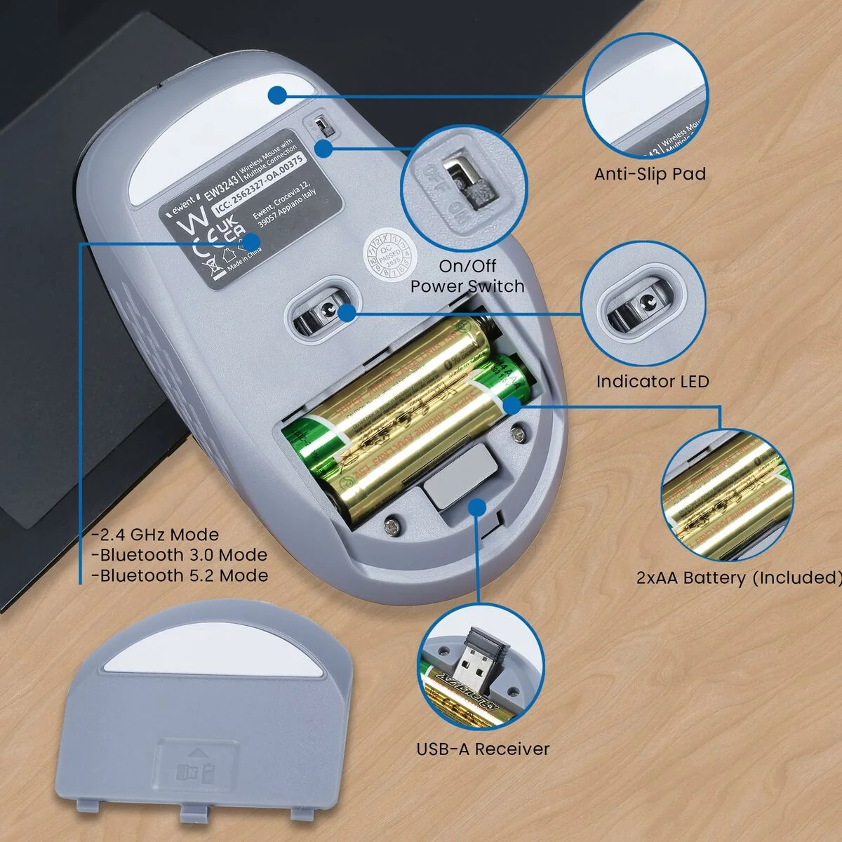 Ratón Inalámbrico Ewent EW3243 3200 DPI