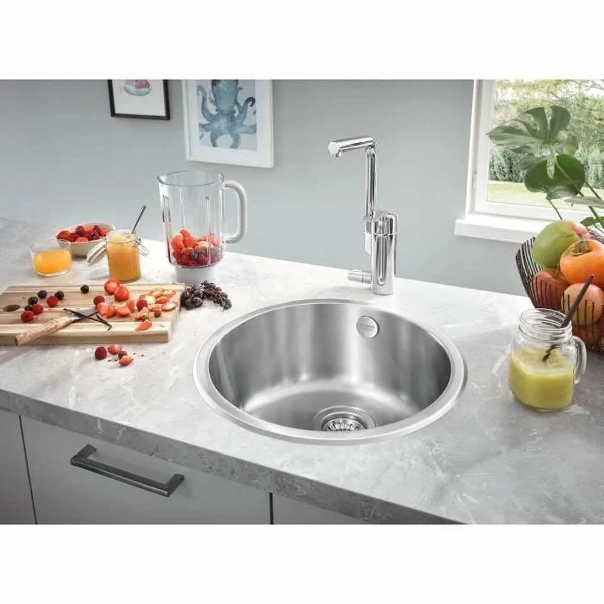 Sink with One Basin Grohe K200 Grey