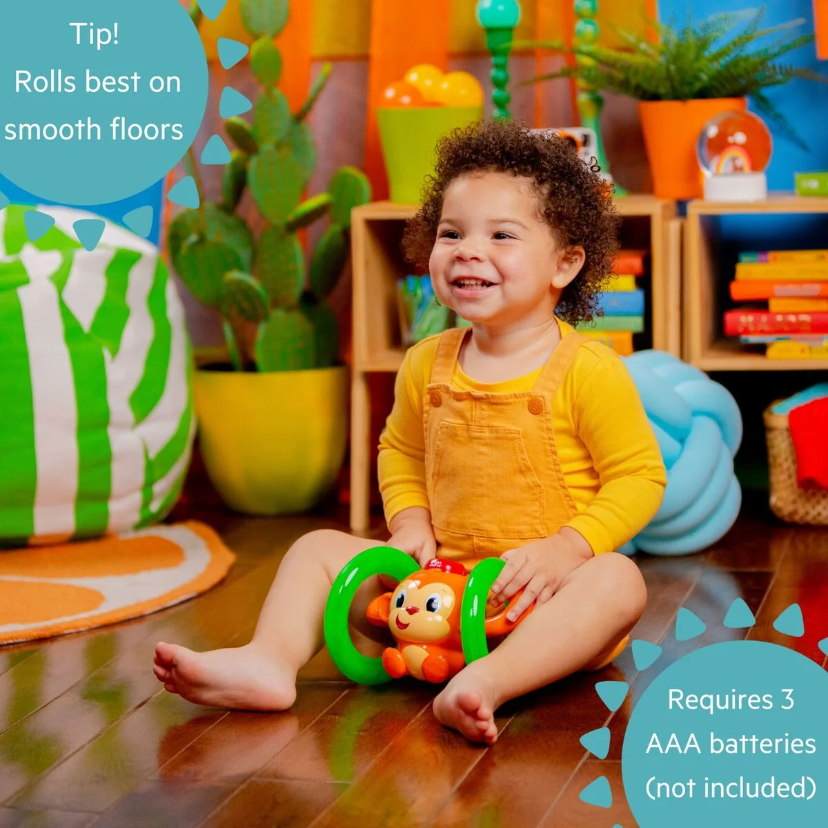 Juguete Musical Bright Starts Little Roll & Glow Monkey